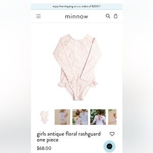 Minnow girls floral suit